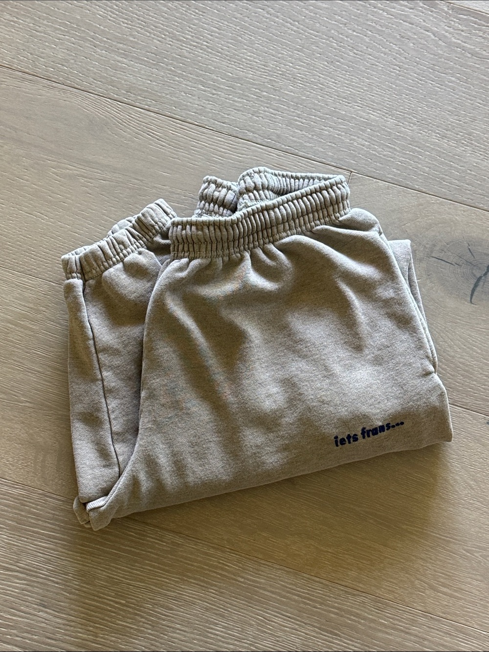 iets frans… sweatpants size m dark oatmeal taupe color